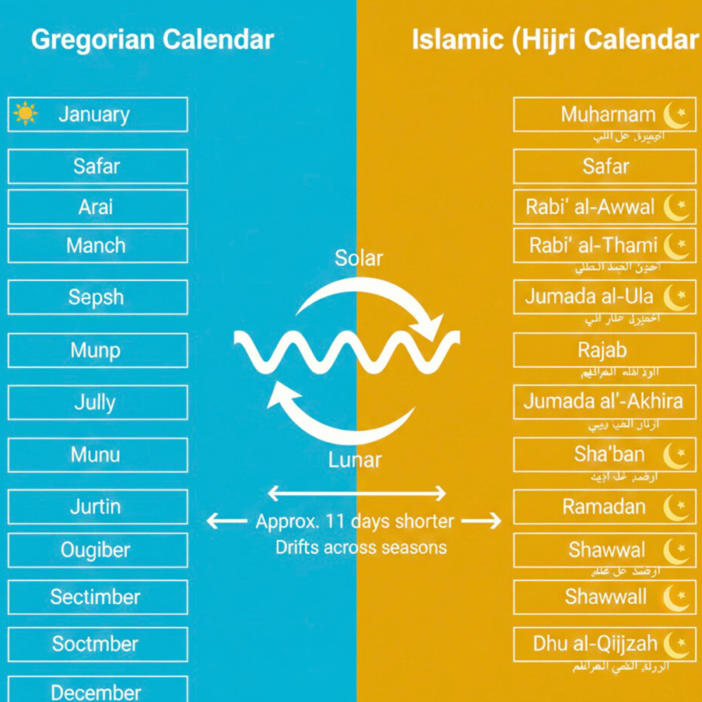 Arabic month names