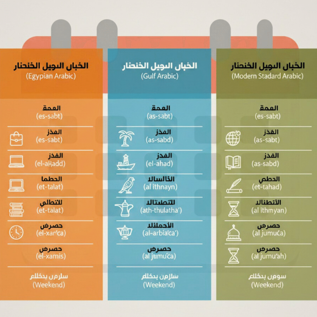 Days of the Week in the Arabic Language